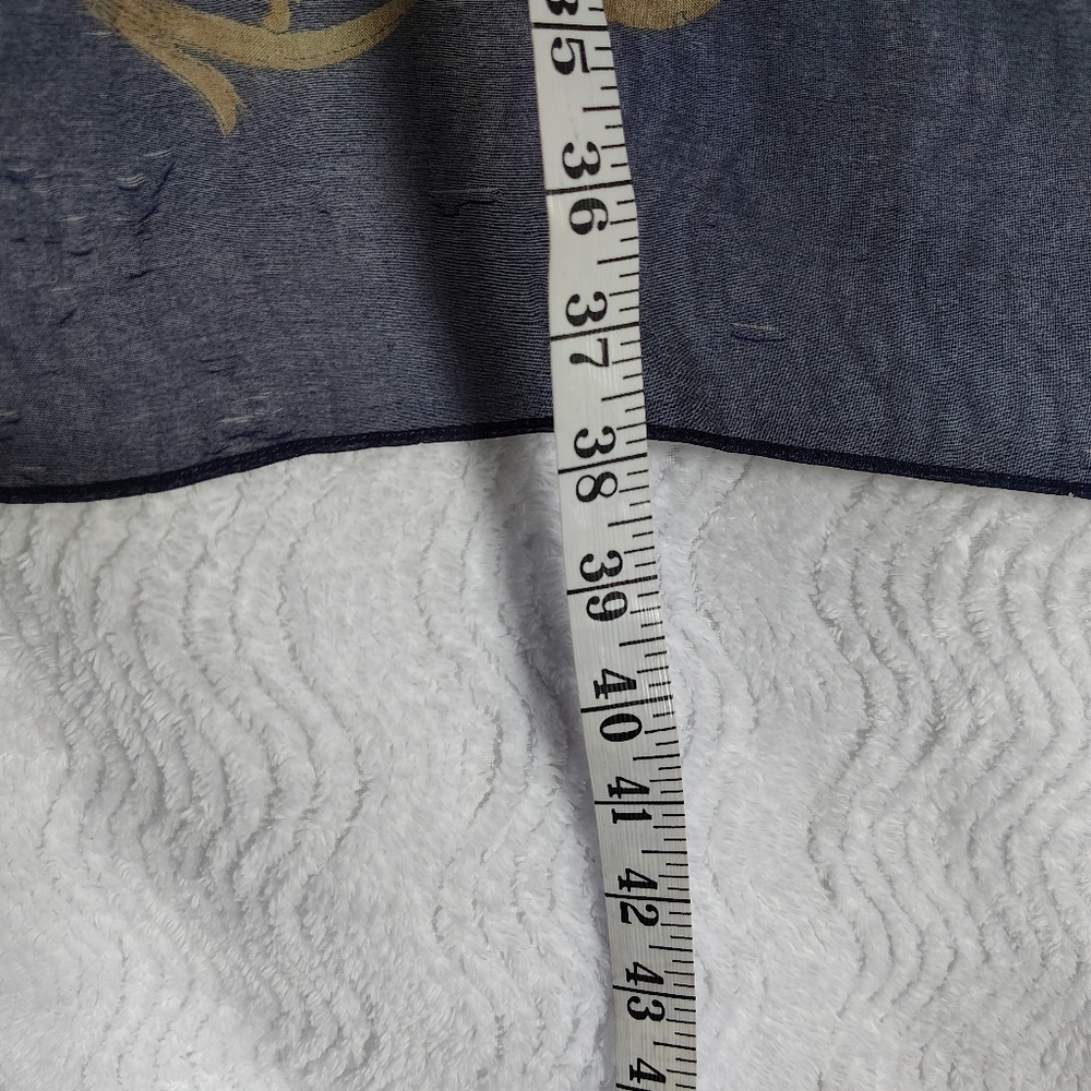 Compagnie Internationale Express Equestrian Plaid Gold Filigree Scarf Old Money - Picture 10 of 17